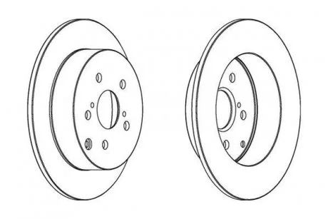 TOYOTA Диск гальмівний задн.Corolla 01- Jurid 562415JC