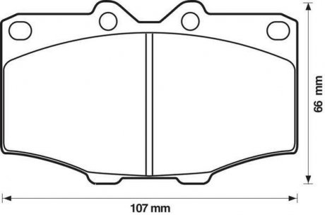 TOYOTA Гальмівні колодки Hilux,4-Runner Jurid 572178J (фото 1)