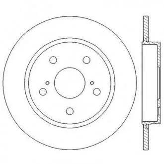 TOYOTA Диск гальмівний задн. Auris 07- Jurid 562599JC
