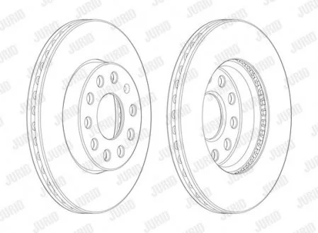 VW Гальмівний диск передн. Golf 12- Jurid 562990JC-1