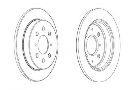 HONDA Диск гальмівний задн.Jazz 08- Jurid 562851JC