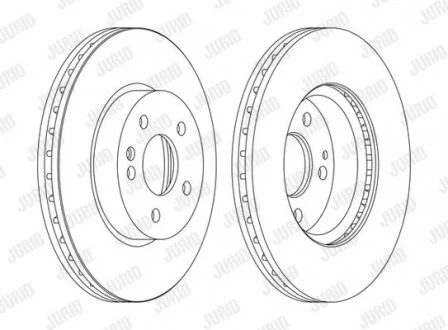 DB Диск гальмівний передн.Vito 03- Jurid 562392JC-1