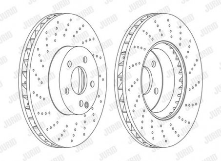 DB Диск гальмівний передн.W204 04- Jurid 562634JC-1