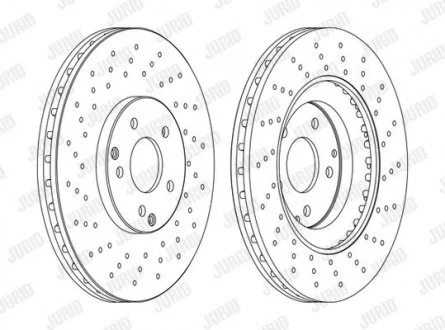 DB Диск гальмівний передн.W203 02- Jurid 562354JC-1