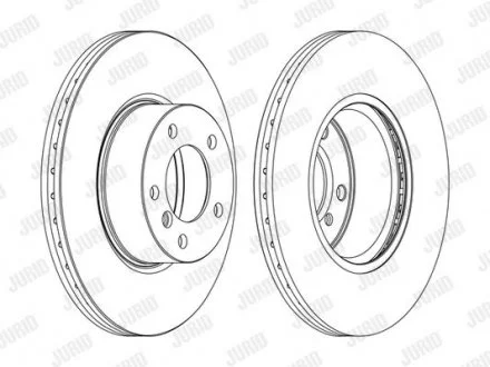 Гальмівний диск пер. BMW 3 (E90/F30/F80/E91/F31)/X1 (E84) (312*73,7) Jurid 562618JC-1