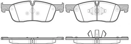 LANDROVER Колодки гальмівні передні Discovery Sport 2,0-2,2 14-, Range Rover Evoque 2,0-2,2 11- REMSA 1633.10