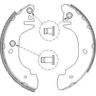 Колодки гальмівні барабанні задн. FORD Transit 2,0/2,5 94-00 (254*50мм) REMSA 4305.00