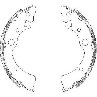 HONDA Колодки гальмівні барабанні CIVIC 1. 3,1.5,1.6 84-91 180X31 REMSA 4096.00