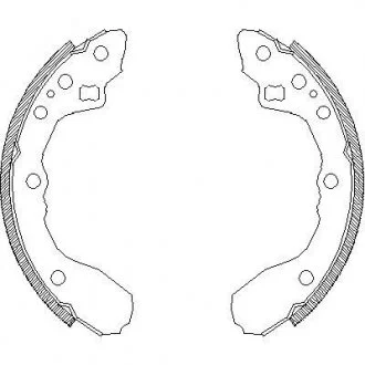 MAZDA Колодки гальмівні барабанні 626 1.6 83-12 /87 200X26 REMSA 4344.00