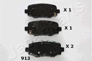 FIAT колодки гальм. задні 500X, JEEP Renegate JAPANPARTS PP-913AF