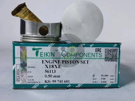 Поршень ДВС 0.5 (4шт.+пальцы) OPEL 1.8 (X18XE) DOHC 16V L4 ASTRA, VECTRA, MERIVA TEIKIN 56113050