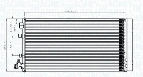 Радіатор кондиціонера MEGANE III, FLUENCE, SCENIC MAGNETI MARELLI 350203826000