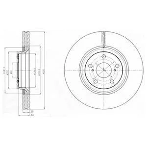 Гальмівний диск Delphi BG4235