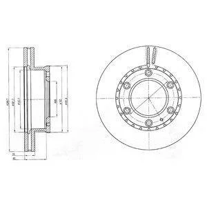Диск гальм. передн. FORD BT-50 Delphi BG4297
