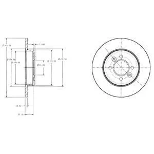 DELPHI RENAULT Гальмівний диск Laguna Delphi BG2694