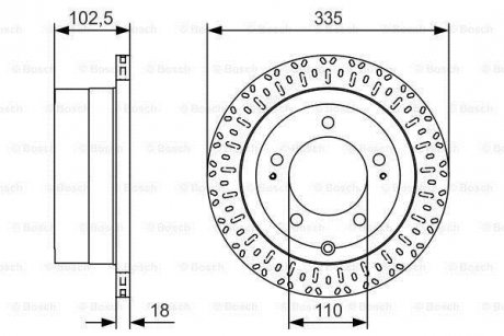 TOYOTA гальмівний диск задн.Land Cruiser 100,Lexus 98- BOSCH 0986479U32