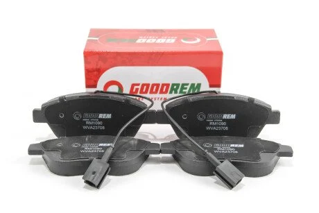 Гальмівні колодки пер. Berlingo/Partner 01-/Doblo 03- (137x57.3x19)(з датчиком) GOODREM RM1090