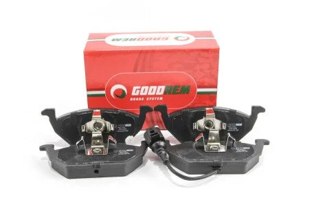Гальмівні колодки пер. Caddy III/Golf V/Octavia/A3 03- (з датчиком) GOODREM RM1084