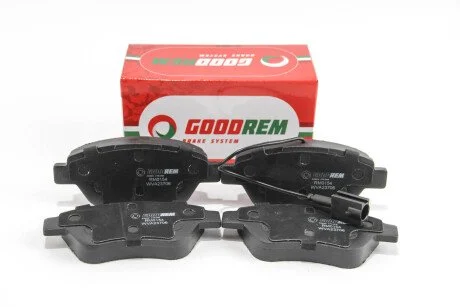Гальмівні колодки пер. Doblo 01- (Bosch) (122.8x53.6) з датчиком GOODREM RM0154