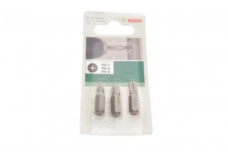 Набор бит Bosch Standard PH1//PH2/PH3 25mm (3 шт.) BOSCH 2 609 255 964