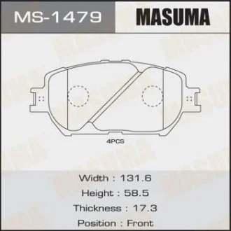 Колодки гальмівні передн (MS-1479) MASUMA MS1479