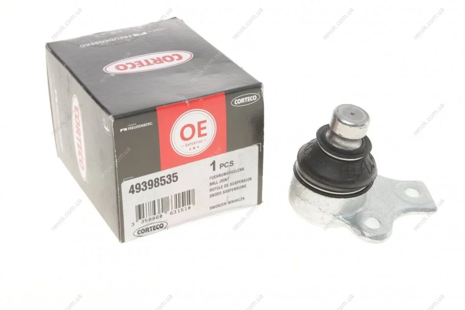 Опора кульова (передня/знизу) VW Golf 83-02 (d=19mm) CORTECO 49398535 (фото 1)