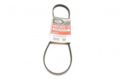 Ремінь генератора поліклиновий Gates 4PK869SF