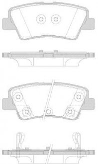 Колодки тормозные диск. задн. (Remsa) Hyundai Elantra 1.6 10-,Hyundai Elantra 1.8 10- WOKING P12623.42