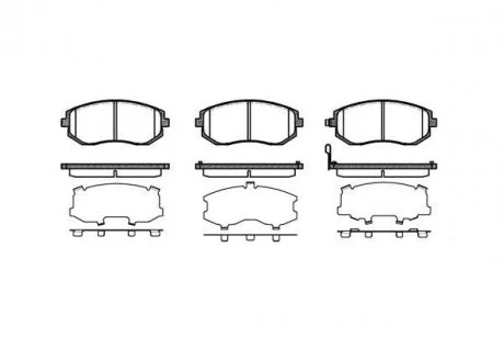 Гальмівні колодки пер. Subaru Impreza 02-/Forester 02- (akebono) WOKING P8513.11