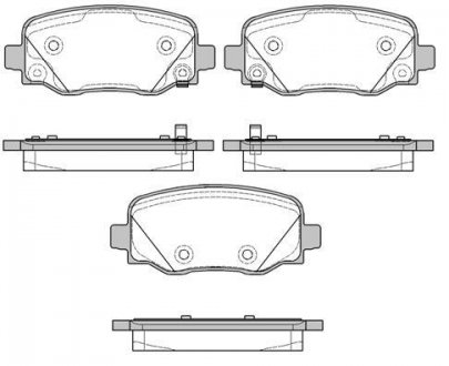 Колодки тормозные диск. задн. (Remsa) Jeep Renegade 1.4 14-,Jeep Renegade 1.6 14- WOKING P14783.02 (фото 1)