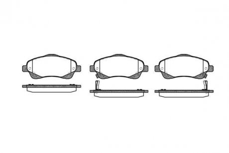 Колодки тормозные диск. перед. (Remsa) Toyota Avensis 1.6 03-08,Toyota Avensis 1.8 03-08 WOKING P11463.02