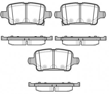 Колодки тормозные диск. задн. (Remsa) Opel Astra k 1.0 15-,Opel Astra k 1.4 15- WOKING P17283.02 (фото 1)