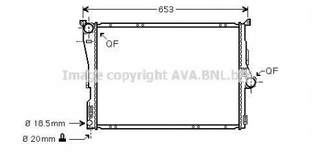 Радіатор охолодження двигуна BMW 3e90 316-330i AC+/- AVA AVA COOLING BWA2291