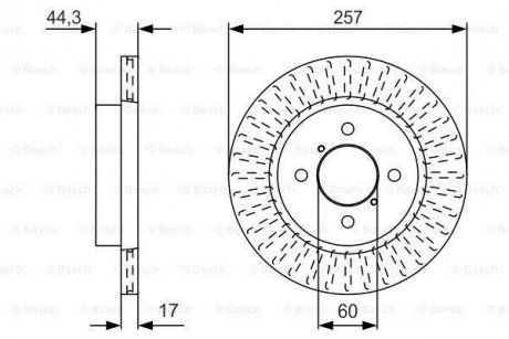 Диск гальмівний передній BOSCH 0986479U93
