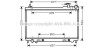 Радіатор охолодження двигуна Infinity FX35 03>08 AC+/- AVA AVA COOLING DN2304 (фото 1)