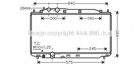 Радіатор охолодження двигуна Honda Civic 1,8i 06> MT AC+ AVA AVA COOLING HD2187 (фото 1)