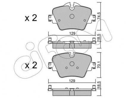 BMW гальмівні колодки передн.1 F40, 2,3 G20,4,5 G30, X1 F48, X2, X3 G01, X4 CIFAM 822-1037-0