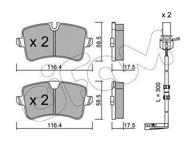 VW колодки гальмівні задні Audi A6/7 11- CIFAM 822-955-1K