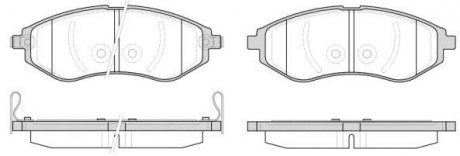 Колодки гальмівні диск. перед. (Remsa) Chevrolet Aveo T200 T250 R14 (P8863.02) WOKING P886302 (фото 1)