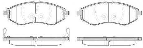 Колодки гальмівні диск. перед. (Remsa) Chevrolet Aveo T200 T250 R14 (P8863.02) WOKING P886302