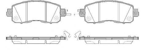 Колодки тормозные дисковые Nissan Teana Altima 13> / Leaf 10> / перед (P14173.04 WOKING P1417304