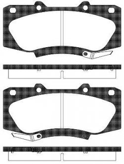 Колодки тормозные дисковые Toyota Hilux 08>15 / перед (P15683.04) WOKING P1568304