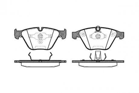 Колодки тормозные дисковые BMW 5e60 7e65 3e90 / перед (P9573.00) WOKING P957300