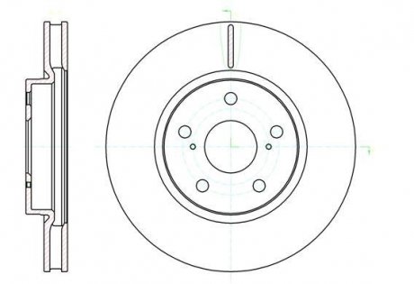 Диск тормозной Lexus IS 05> 12> / перед (D61076.10) WOKING D6107610