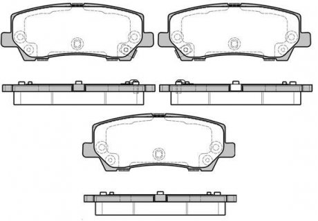 Колодки гальмівні диск. задн. (Remsa) Ford Mustang 15> (P17213.15) WOKING P1721315