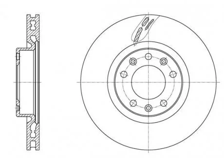 Диск тормозной PSA 308 II / перед (кратно 2 шт.) WOKING D6158310