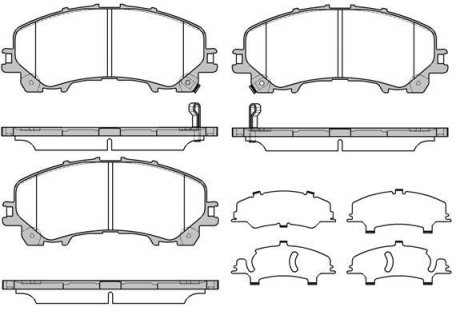 Колодки гальмівні диск. перед. (Remsa) Nissan X-Trail (14-), Infiniti Q50 (13-) (P15073.12) WOKING P1507312 (фото 1)