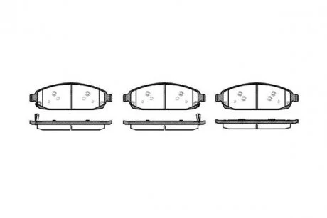 Колодки гальмівні диск. перед. (Remsa) Jeep Grand Cherokee 05>10 (P10733.02) WOKING P1073302