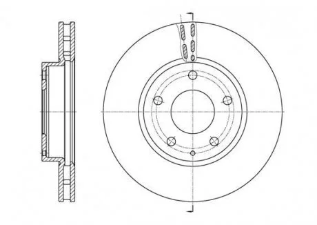 Диск тормозной Mazda 3 1,5i 1,6i 13>18 / перед (кратно 2 шт.) WOKING D6157310