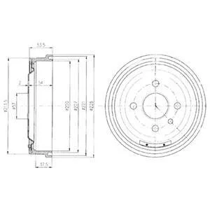 OPEL барабан гальмівний задній 200x35 KADETT D+E 1,2-1,3 Delphi BF151